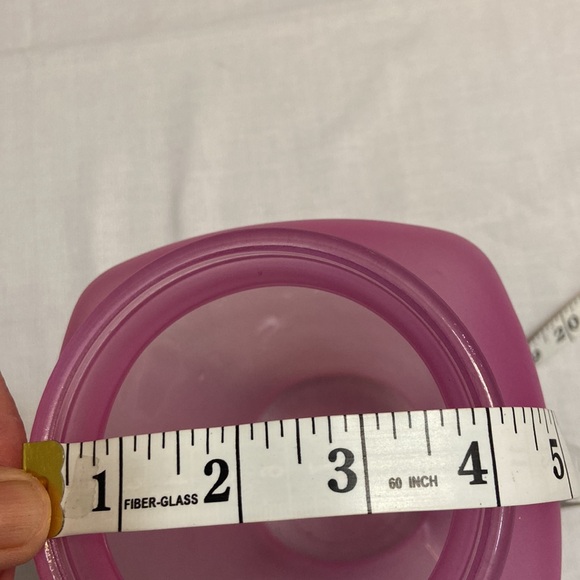 Vintage Pink Frosted Glass Vase USA Made - EUC - Picture 10 of 10